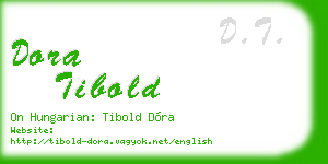 dora tibold business card