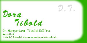 dora tibold business card